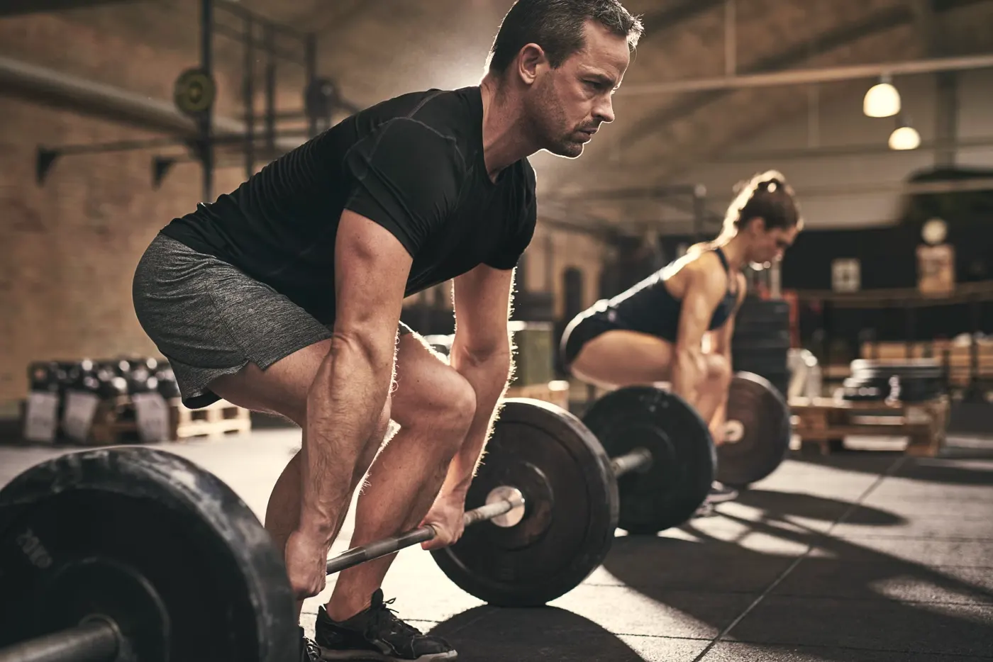 Athlete mid-session in a quiet gym